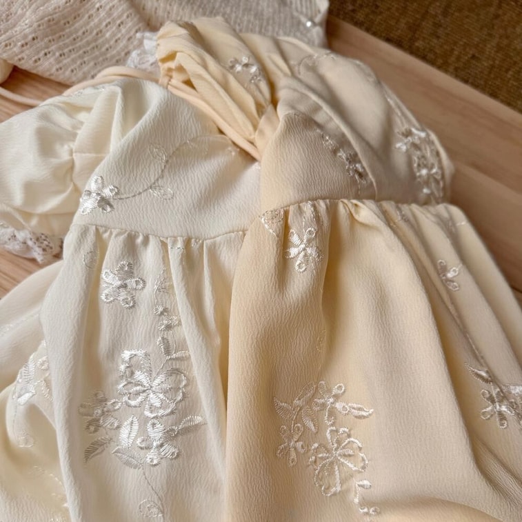 【加拿大直邮】 加拿大 SCENARIO 奶油花园少女蕾丝长裙 S-M码 黄色 米黄色 M 5