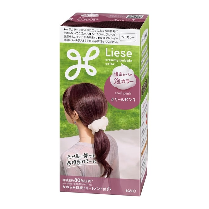 日本 KAO花王 Liese 泡沫染发剂 炫酷粉色