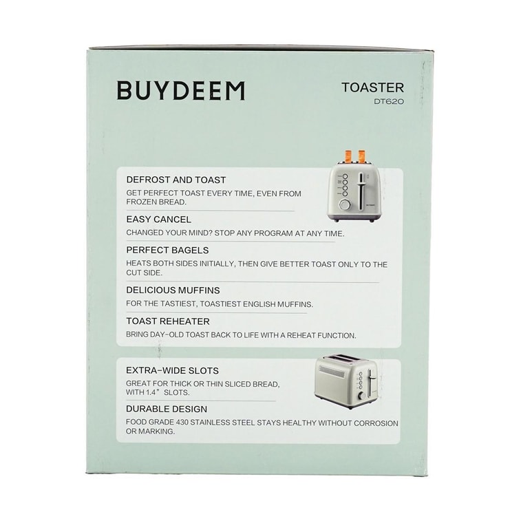 2구 스테인리스 스틸 토스터 DT620 옐로우 8