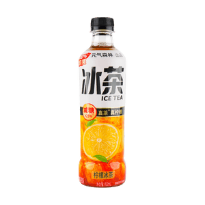 Genki FOREST Lemon Ice Tea Black Tea, Less Than 1% Juice,Sweetened Tasty Lemon Tea,15.2 fl oz