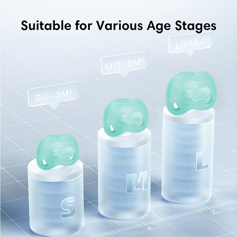 BC 베이비케어 신생아용 젖꼭지 (산통 방지), 코리스 그린, S 사이즈 8