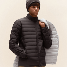 BANANAIN蕉内 氢气 301Air 男士防风立领修身轻薄羽绒服 黑色XL