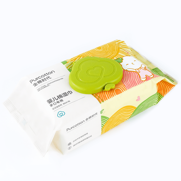 Baby Pure Cotton Wipes for Hand and Face, 2.29 oz 5.91 inch×7.87 inch 80 Piece/pack 8