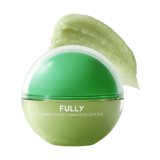 FULLY Green Tomato Smoothie Lip Scrub 0.42oz【Gentle Exfoliation, Hydrating & Softening, Smooths Lip Lines.】
