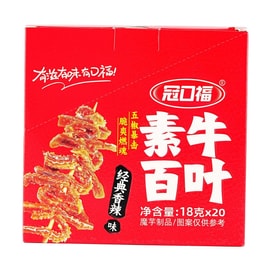 冠口福 素牛百叶  魔芋爽  经典香辣味 20包入 360g