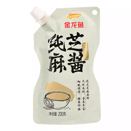 Golden Dragon Fish Pure Sesame Paste Seasoning for Noodles, Cold Dishes, Salad, Hot Pot Dipping Sauce, Hot Dry Noodles, Barbecue 200g*1