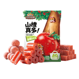 【中国直邮】 三只松鼠 【山楂真多大礼包320g】山楂条果脯蜜饯儿童解馋零食