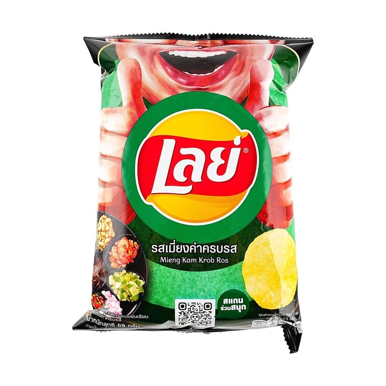 Flat Potato Chips  Mieng Kam Krob Ros Flavor 2.41 oz 3