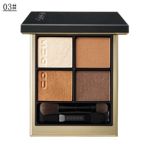 [일본 직송] SUQQU 크리스탈 아이섀도우 팔레트 6.2g 4색 아이섀도우 팔레트 글리터 펄 방수 매트 라이트 컬러 03# 라이트 더스크