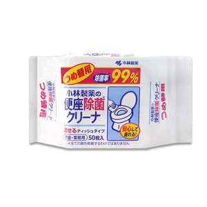 【日本直郵】KOBAYASHI小林製藥 馬桶圈清潔紙抽取濕紙巾50片入