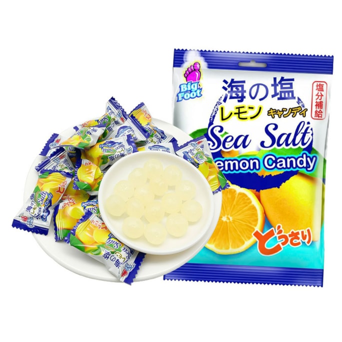 Sea Salt Lemon Flavored Candy - 150g(5.29 oz)/ 2Pack [Sweet and Sour Refresh] [Salt Supplement Cool Throat Lozenges]
