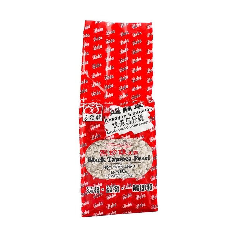 【超值裝】台灣易發牌 黑珍珠波霸粉圓 超簡單快煮5分鐘 1kg【奶茶小料】 12