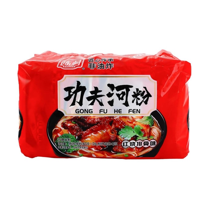 陳村 功夫河粉 紅燒排骨口味 5包 425g【非油炸】【宵夜速食米粉】