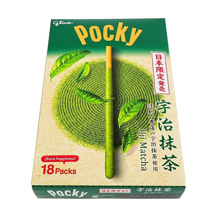 日本GLICO格力高POCKY百奇饼干棒宇治抹茶味151g【限量发售】【使用京都