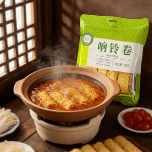 Fried Bean Curd Rolls ,4.23 oz 【For Hot Pot and Rice Noodles】