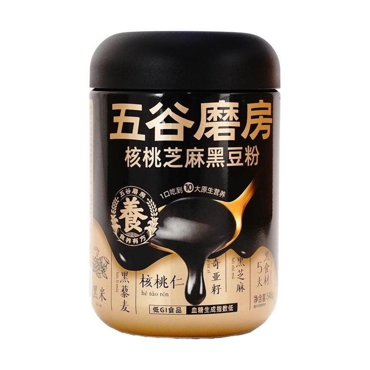 五穀磨坊 核桃芝麻黑豆粉 營養早餐 沖飲粉 600g (不同包裝隨機出貨) 6