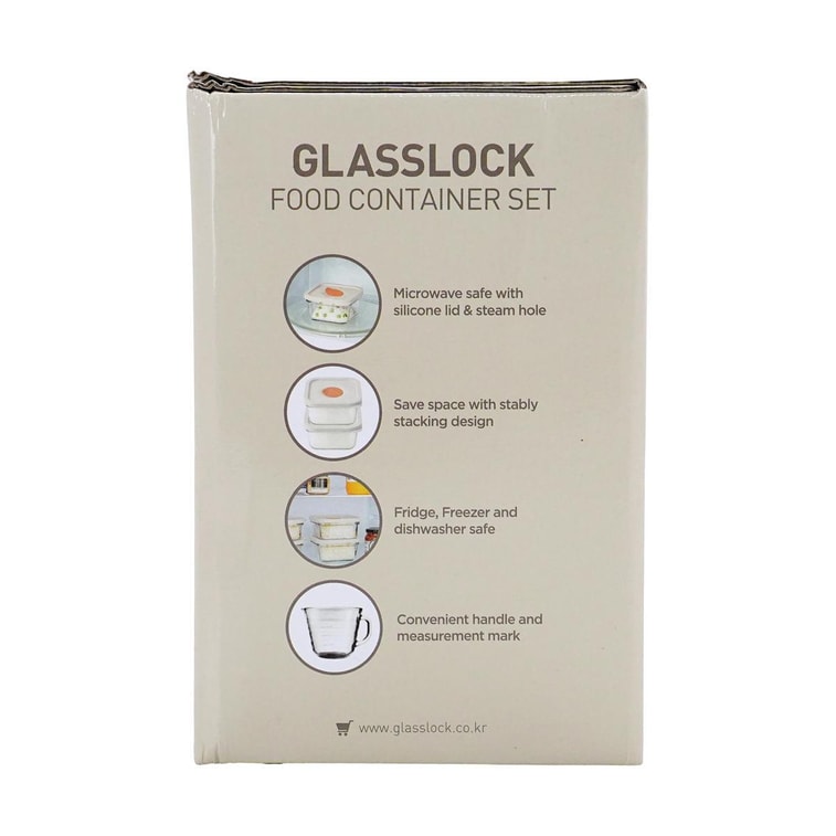 韩国GLASSLOCK 高硼硅玻璃饭盒 密封防漏微波炉冰箱适用保鲜盒 14件套&7容器+7盖  13