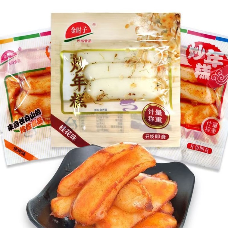 金时子 即食五口味韩式炒年糕 香辣味 麻辣味 辣白菜味 烧烤味 桂花味 经典味道 软糯Q弹 香糯筋道140g 开胃零食 3