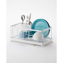 日本 Yamazaki Home 铁丝碗碟架 - 白色钢