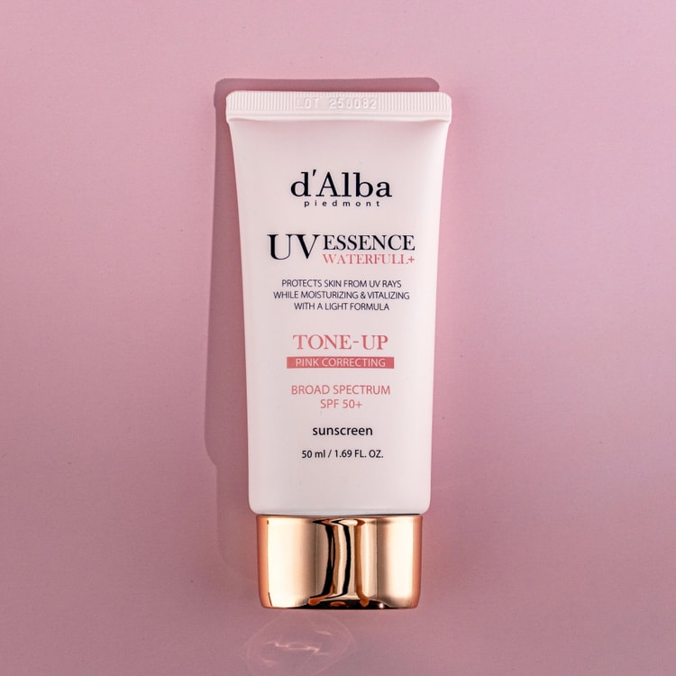 d'Alba UV Essence Waterfull+ Sunscreen, Pink Tone-Up Sun Cream