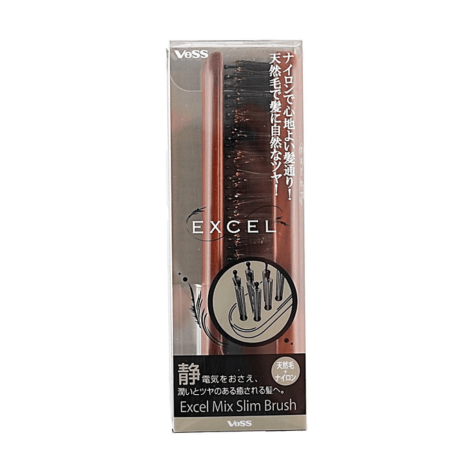 Mix Slim Brush EXC-630【Anti-static】【Smooth & Shiny】