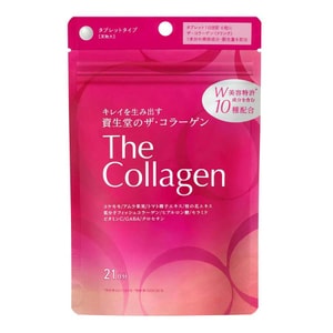 【日本直邮】 日本 SHISEIDO资生堂 资生堂 膠原蛋白片 添加GABA成分 21日份 126粒