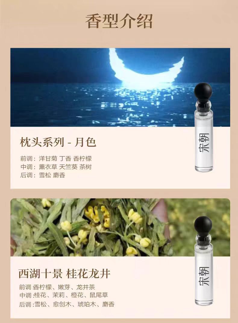 【中国直邮】  宋朝 香薰试香体验装6ml精油小样香氛1ml*6