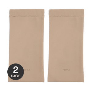 Portable Glasses Pouch, Scratch-resistant Sunglasses Case Brown *2【, 2 Pack】