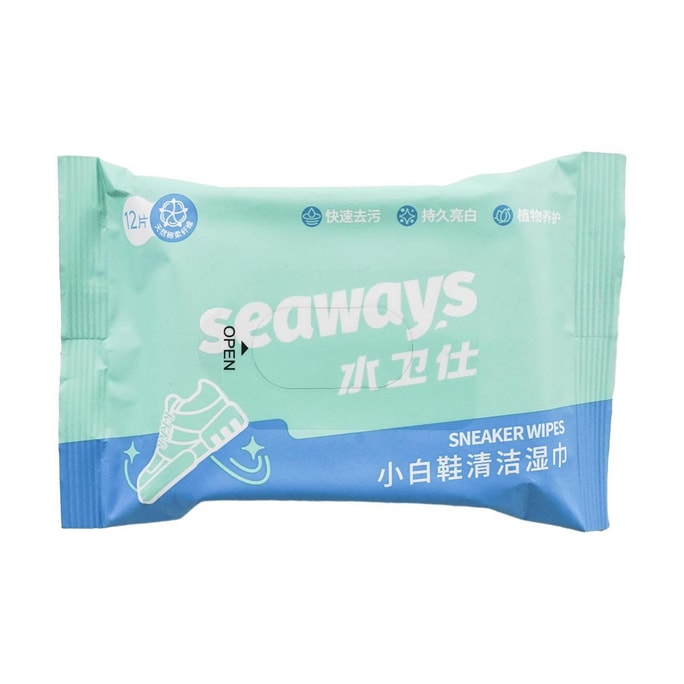  White Shoe Wet Wipes 12 sheets