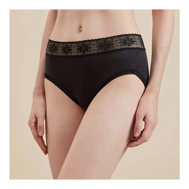 Ladies' Pure Silk Black Briefs