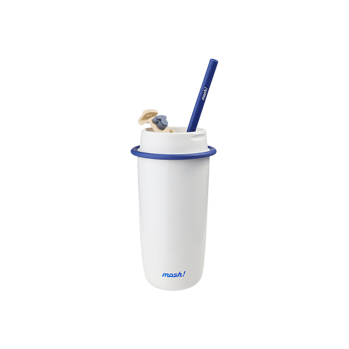 Latte Straw Cold Insulation Cup 480ml White