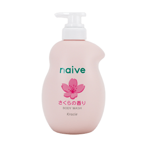 나이브사쿠라 바디워시 펌프형, 순한 클렌징 보습제, 515ml (17.92fl oz)