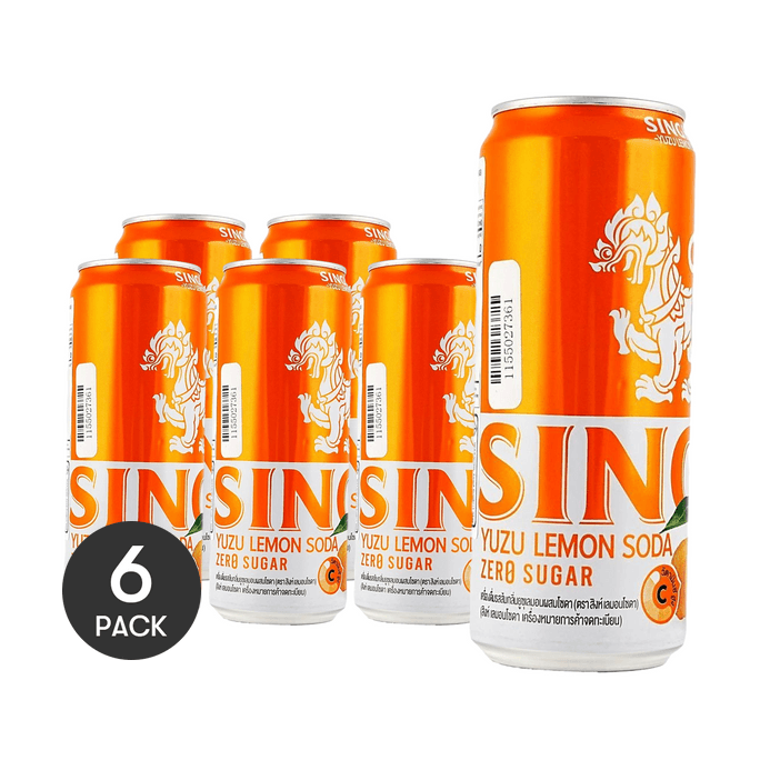 유자 레몬 소다 음료 330ml *6개입【6팩】【설탕 0g, 칼로리 0kcal】