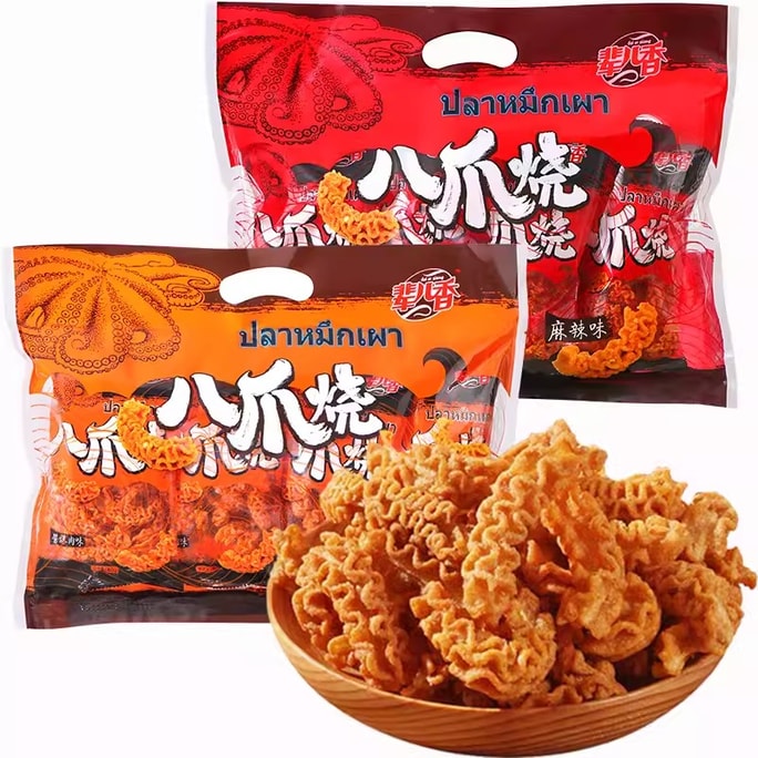 Octopus BBQ Potato Chips Puffed Breakfast Gift Pack Wyeth Spicy Flavor (4-Pack)
