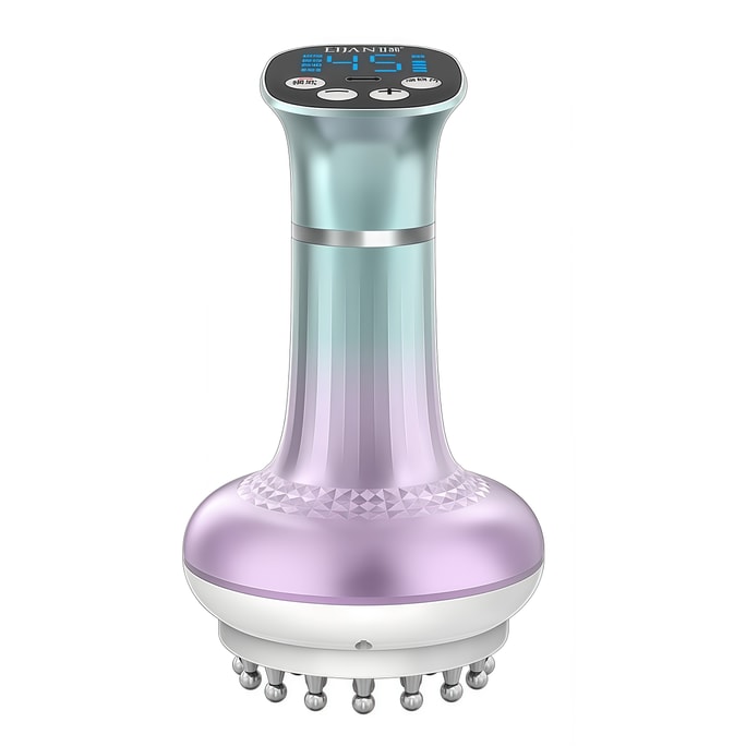 I 45-Speed Electric Meridian Brush, 3-Color Light Hot Compress EMS Massage, Waterproof Body Relaxation Massager 1 Set