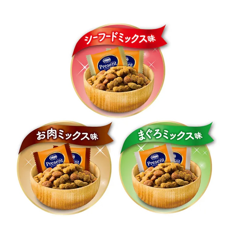 【日本直送】未知 Combo 日本 口腔健康 海鲜 肉味 金枪鱼 三种混合口味 猫粮 猫咪零食 独立包装 30小袋入 90g 5