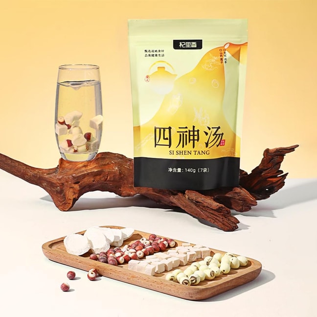 杞里香 四神汤材料 莲子芡实山药茯苓茶包 养生组合茶 140g 7袋入 呵护健胃 不怕暑湿祛湿 煲煮茶饮均可