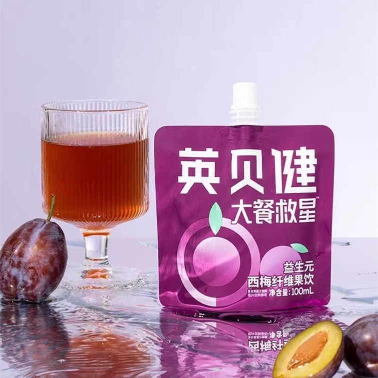 【中国直邮】 英贝健 西梅汁6种益生元纯浓缩原浆西梅果汁饮料便携袋装   80ml/袋(建议拍十袋) 3