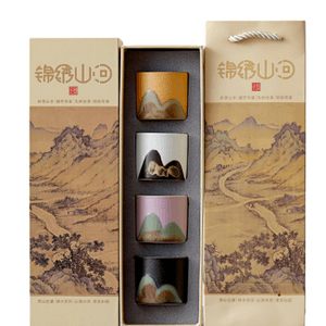 Guanshan Four-Color Tea Cup Set 1Set