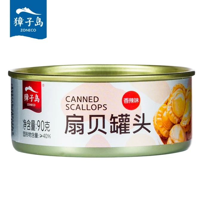 Spicy scallops canned cooked food ready to eat 90g*1 can
