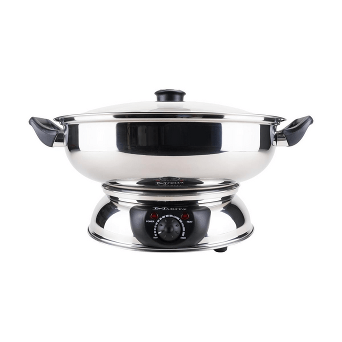 美國NARITA 不銹鋼家用電鴛鴦兩用火鍋 分離式電火鍋中式鍋 4.5Qt【新品登陸】