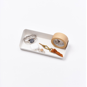 Vanity Tray - Angled - Large - Steel White