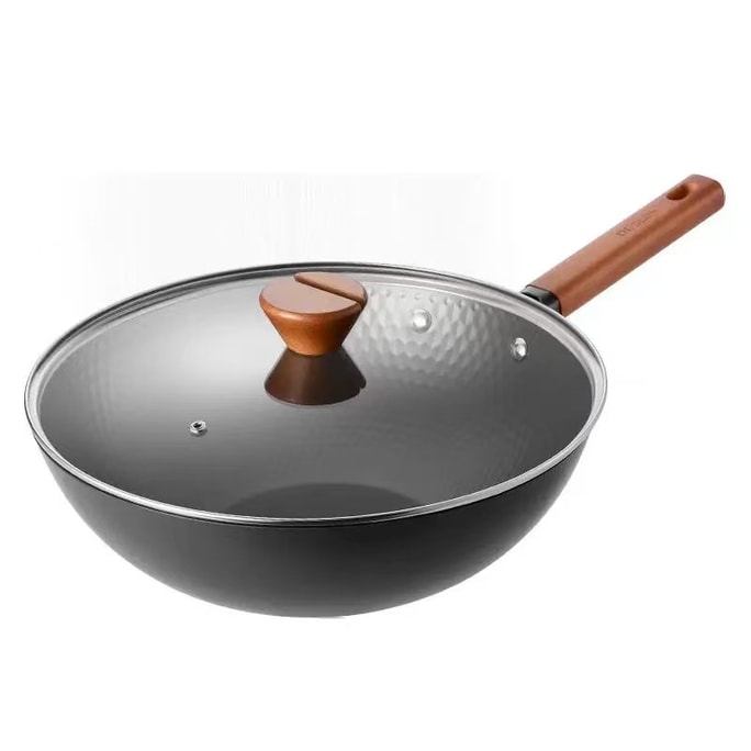 Delosan Dragon Scale Iron Pan 32cm with a spatula