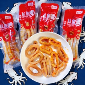 水一方 鱿鱼圈 香辣味 即食海鲜零食 独立包装 150g