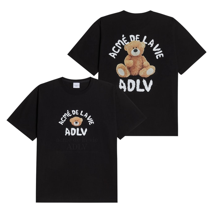 TEDDY BEAR (BEAR DOLL) SHORT SLEEVE T-SHIRT BLACK SIZE 1