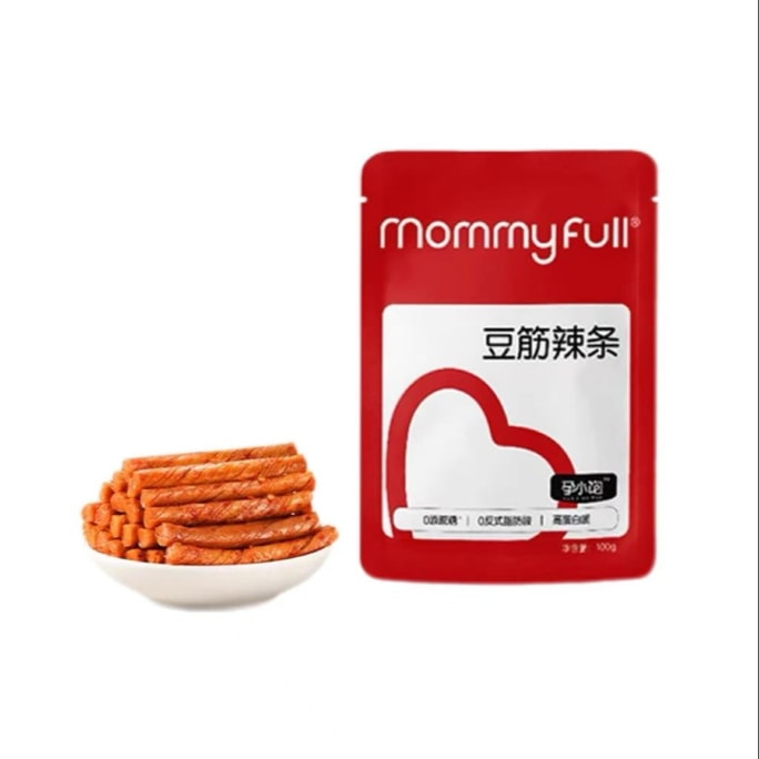 孕小饱 孕妇辣条零食 豆筋 适合孕期可吃 辣味小吃 营养健康 解馋小零食 100g- 1包