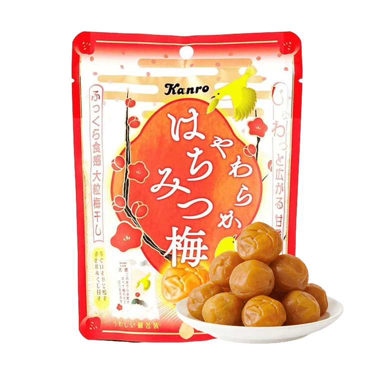 KANRO JP Yawaraka Hachimitsu Ume - Sweet Pickled Plum with Honey