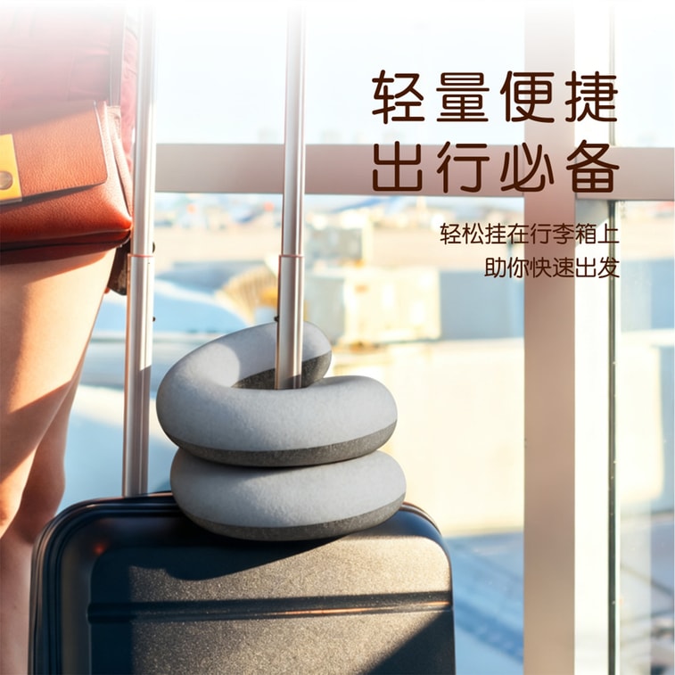【中国直邮】 HSPM 百变螺旋枕护颈枕u型枕飞机旅行枕头颈椎睡觉护颈枕u型枕护颈枕 灰色一个 4