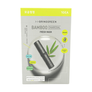 韩国BRING GREEN竹炭清爽面膜10片【深层清洁】【补水保湿】