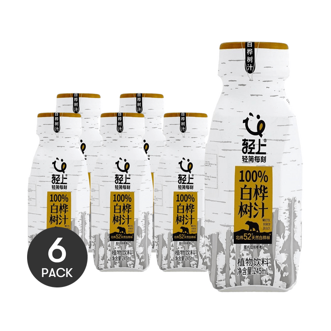 천연 자작나무 수액 음료 255ml *6개입【설탕 0g, 지방 0g, 칼로리 0kcal】